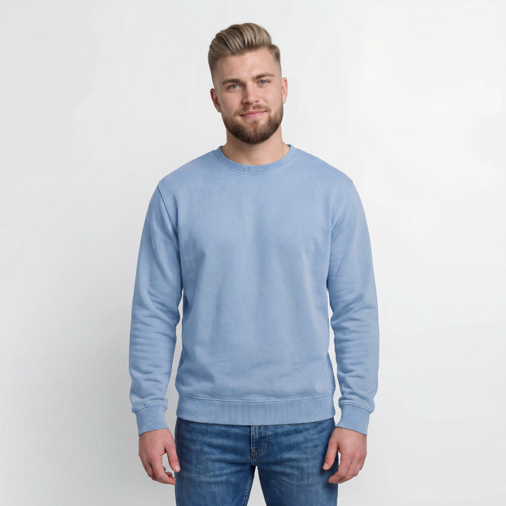Sweatshirt unisexe Premium acid-wash en coton – Image 3