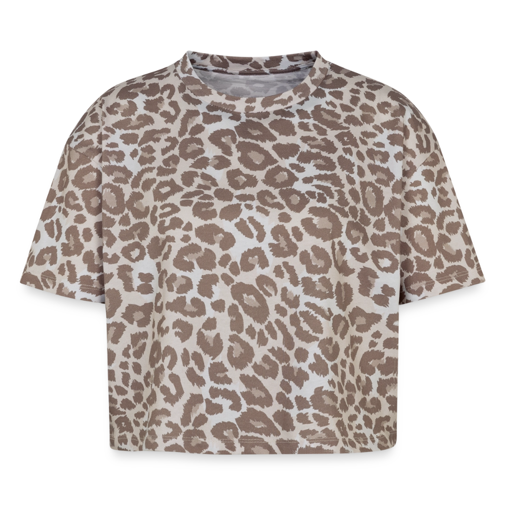 T-shirt boxy femme léopard premium