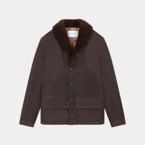 CHEVIGNON manteau cuir cameraman marron – Image 1