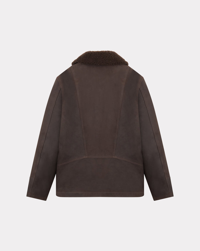 CHEVIGNON manteau cuir cameraman marron – Image 3