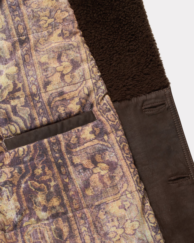 CHEVIGNON manteau cuir cameraman marron – Image 4