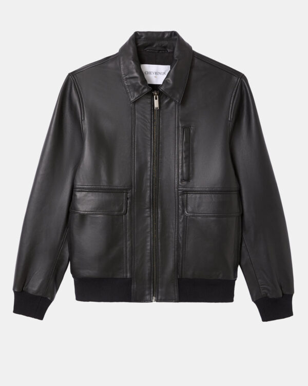 CHEVIGNON blouson en cuir paolo noir