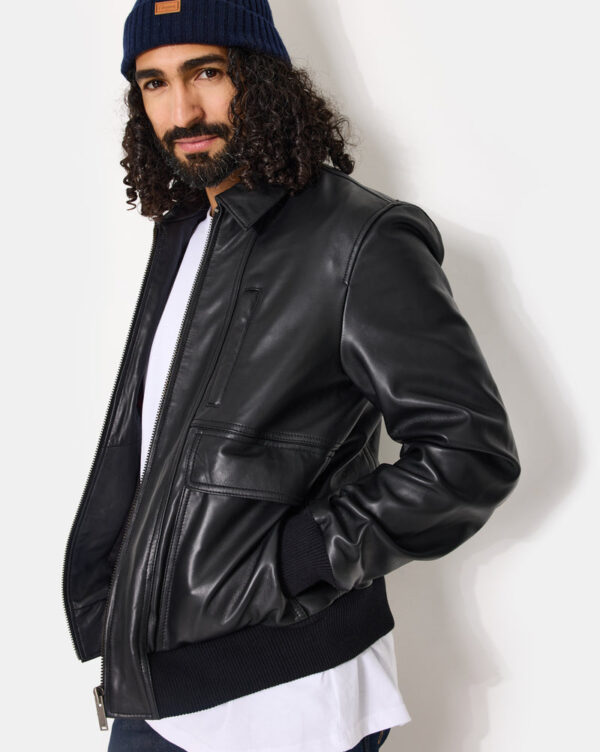 CHEVIGNON blouson en cuir paolo noir