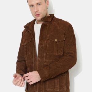CHEVIGNON veste en cuir dagger marron – Image 1