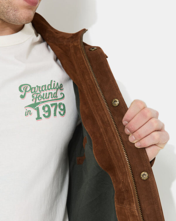 CHEVIGNON veste en cuir dagger marron