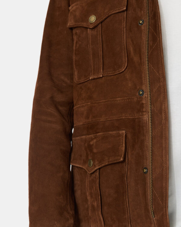 CHEVIGNON veste en cuir dagger marron