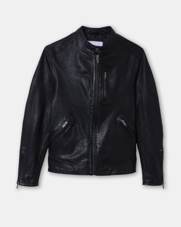 CHEVIGNON veste en cuir duke noir