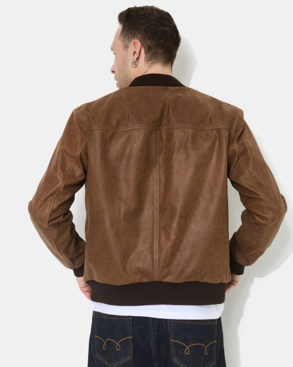 CHEVIGNON veste en cuir dallas marron