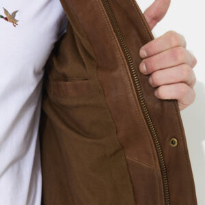 CHEVIGNON veste en cuir dallas marron – Image 7