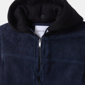 CHEVIGNON veste en cuir djibril suede bleu – Image 2