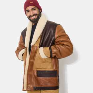 CHEVIGNON manteau cameraman cuir marron – Image 1